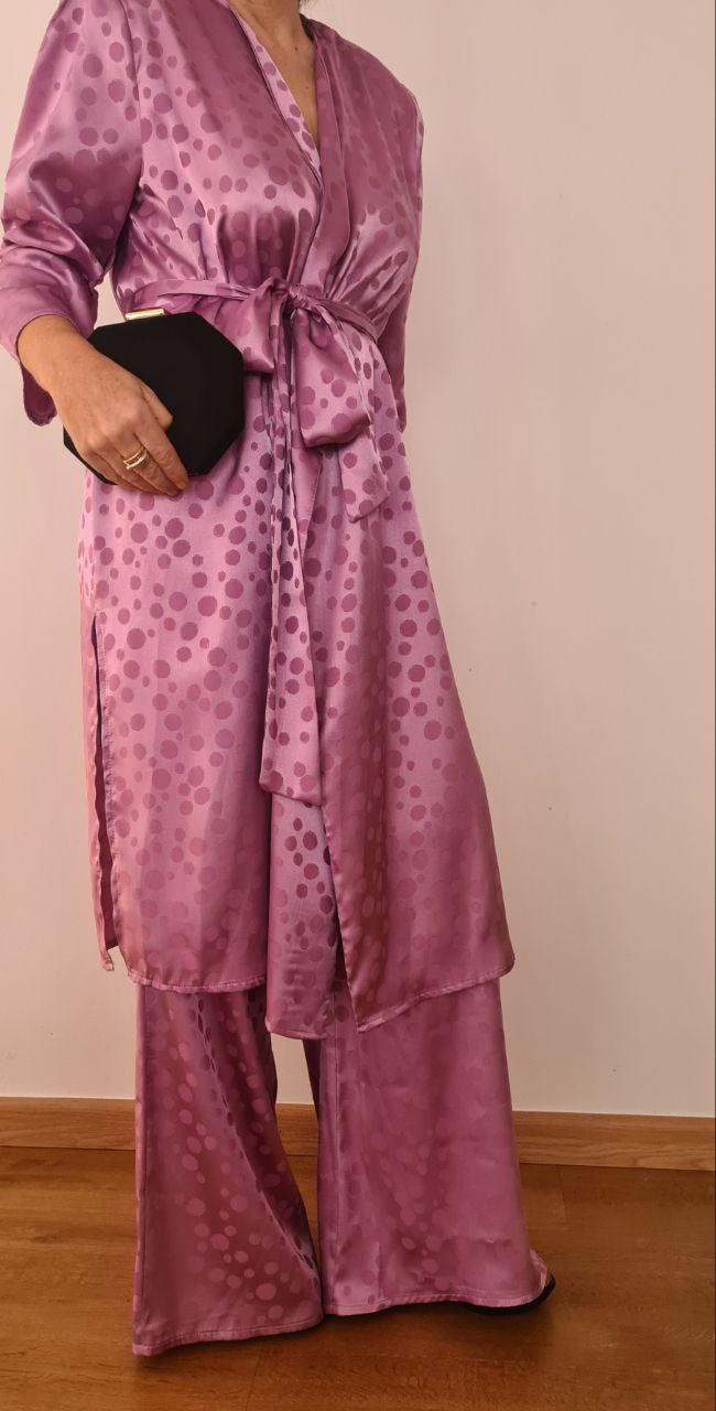 Conjunto Jacquard Malva Topos