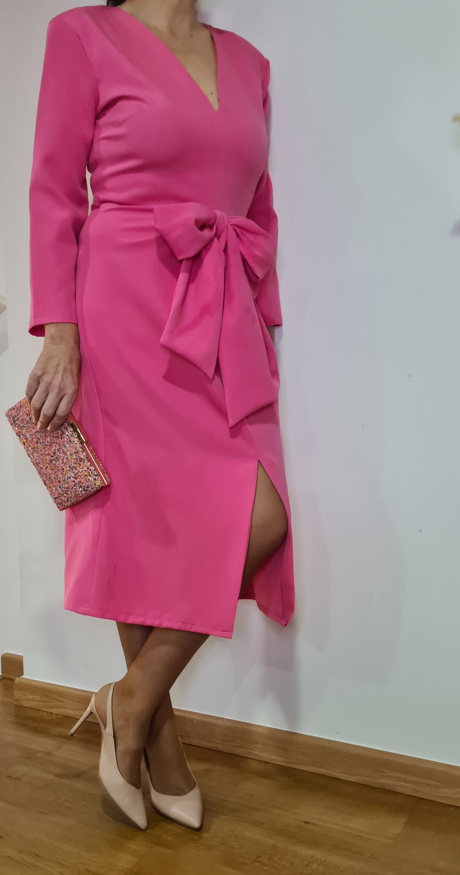 Vestido Fucsia Lazada