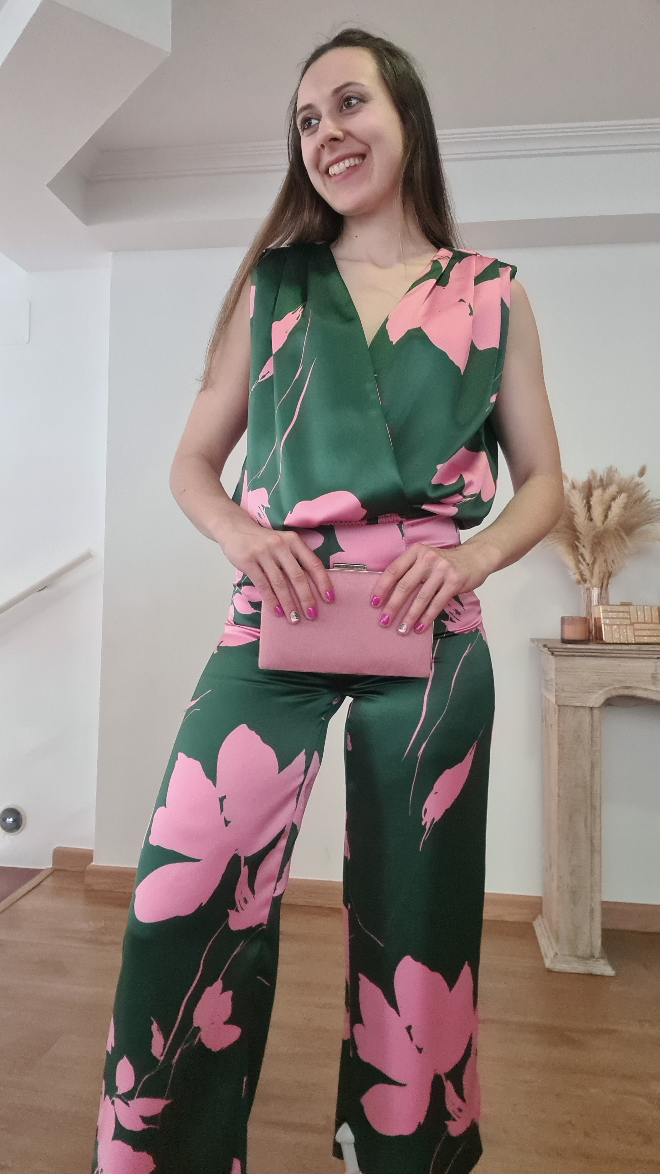 Conjunto Verde-Fucsia