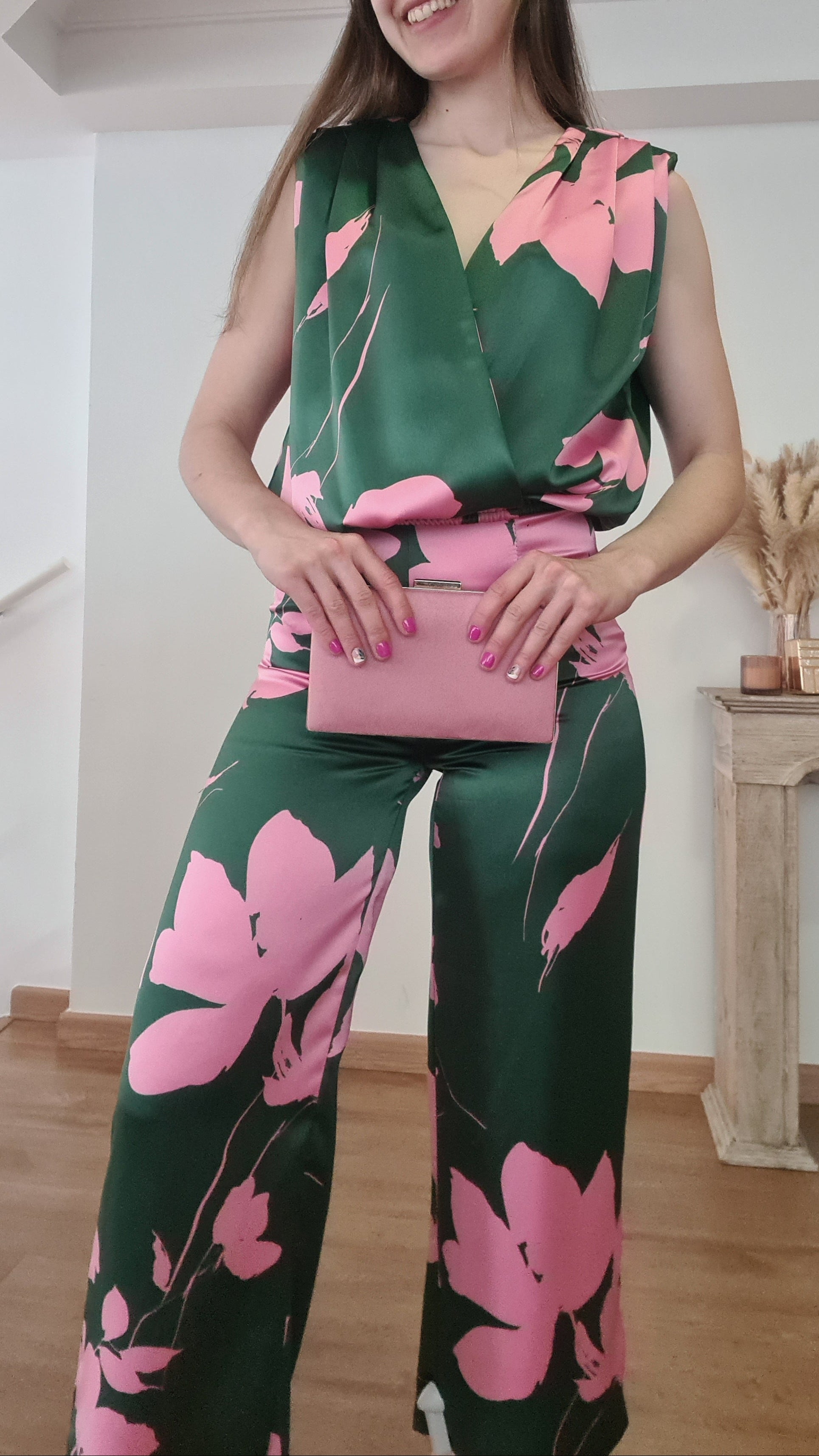 Conjunto Verde-Fucsia