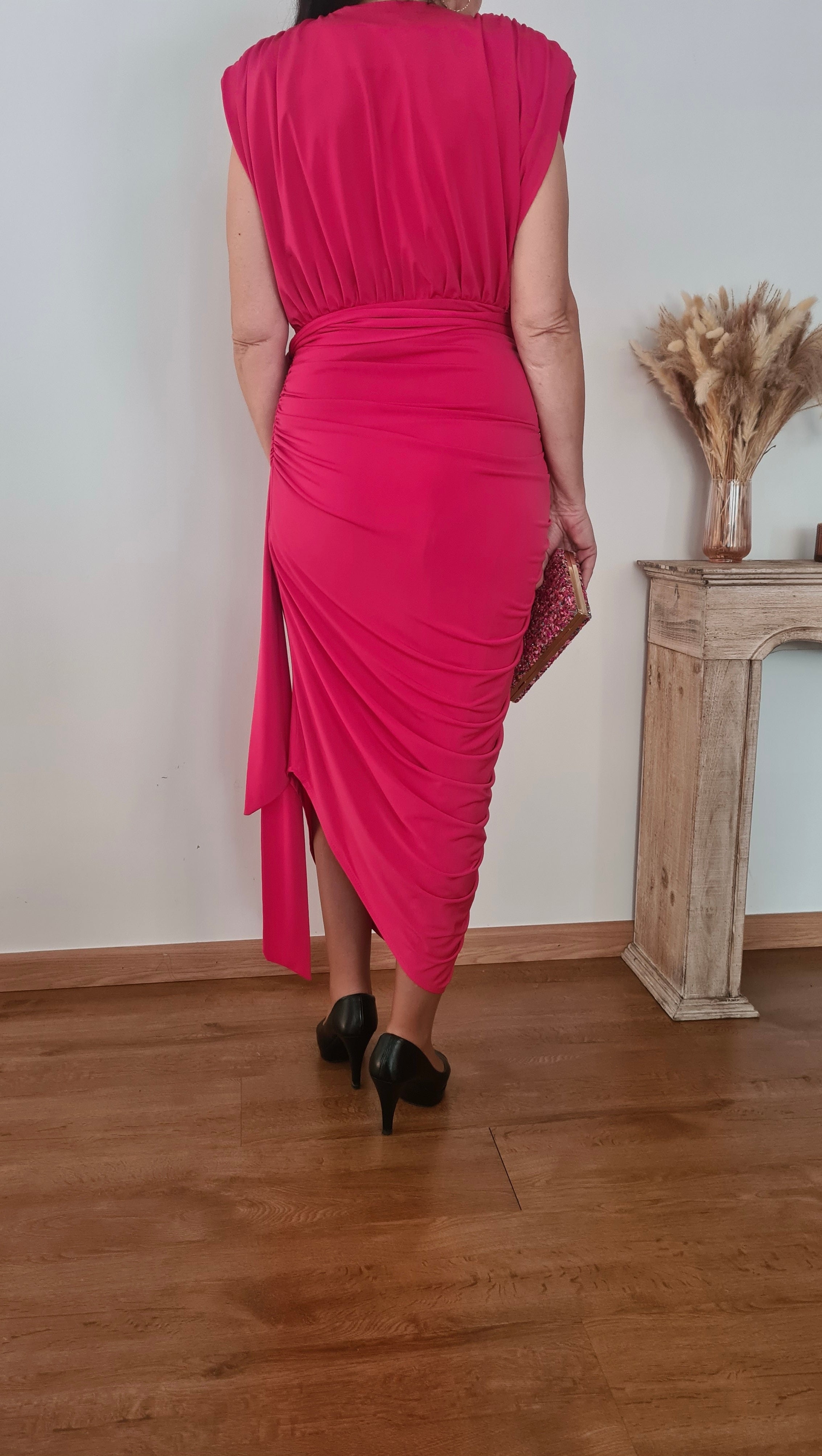 Vestido Drapeado Lateral