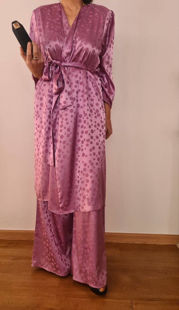 Conjunto Jacquard Malva Topos