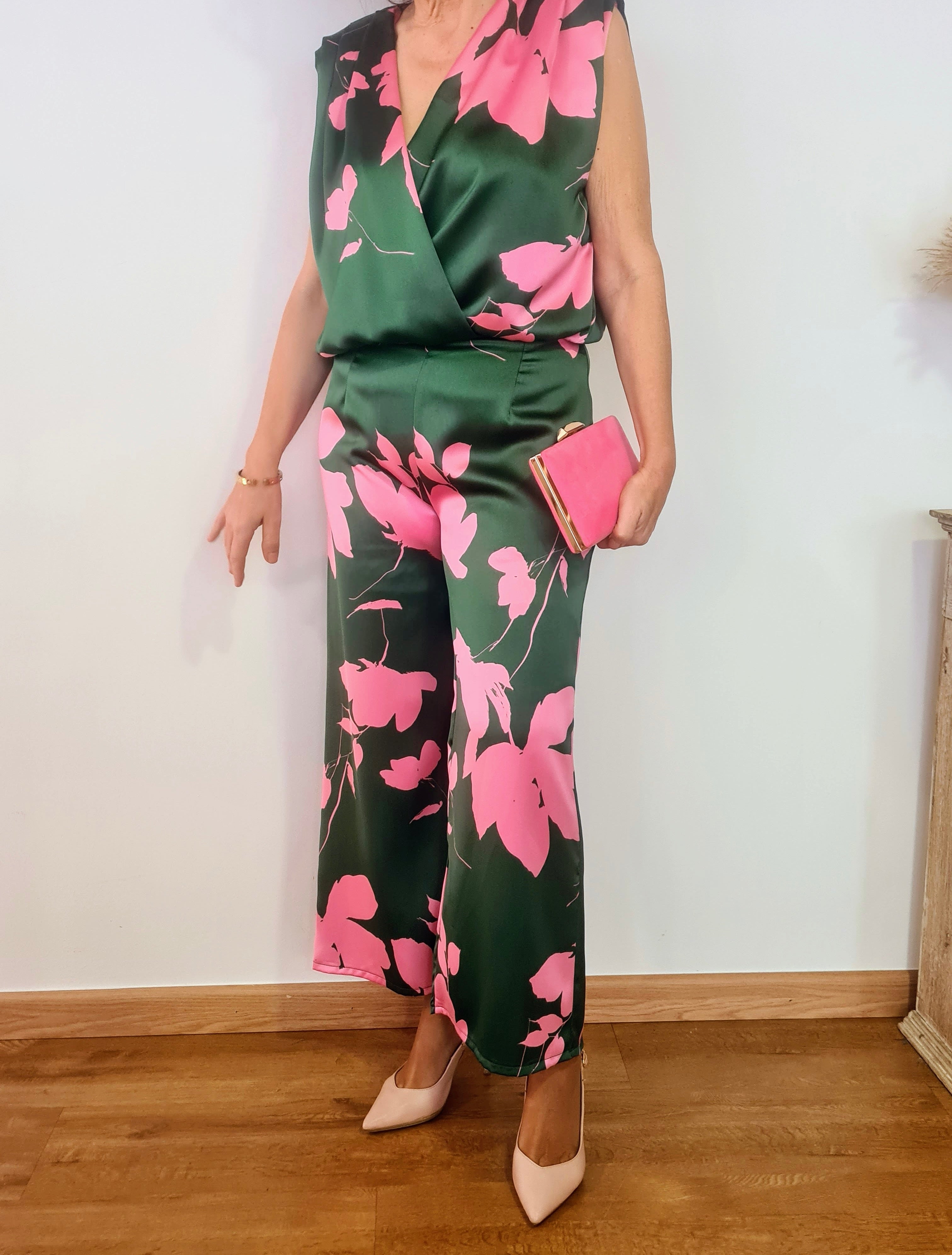 Conjunto Verde-Fucsia