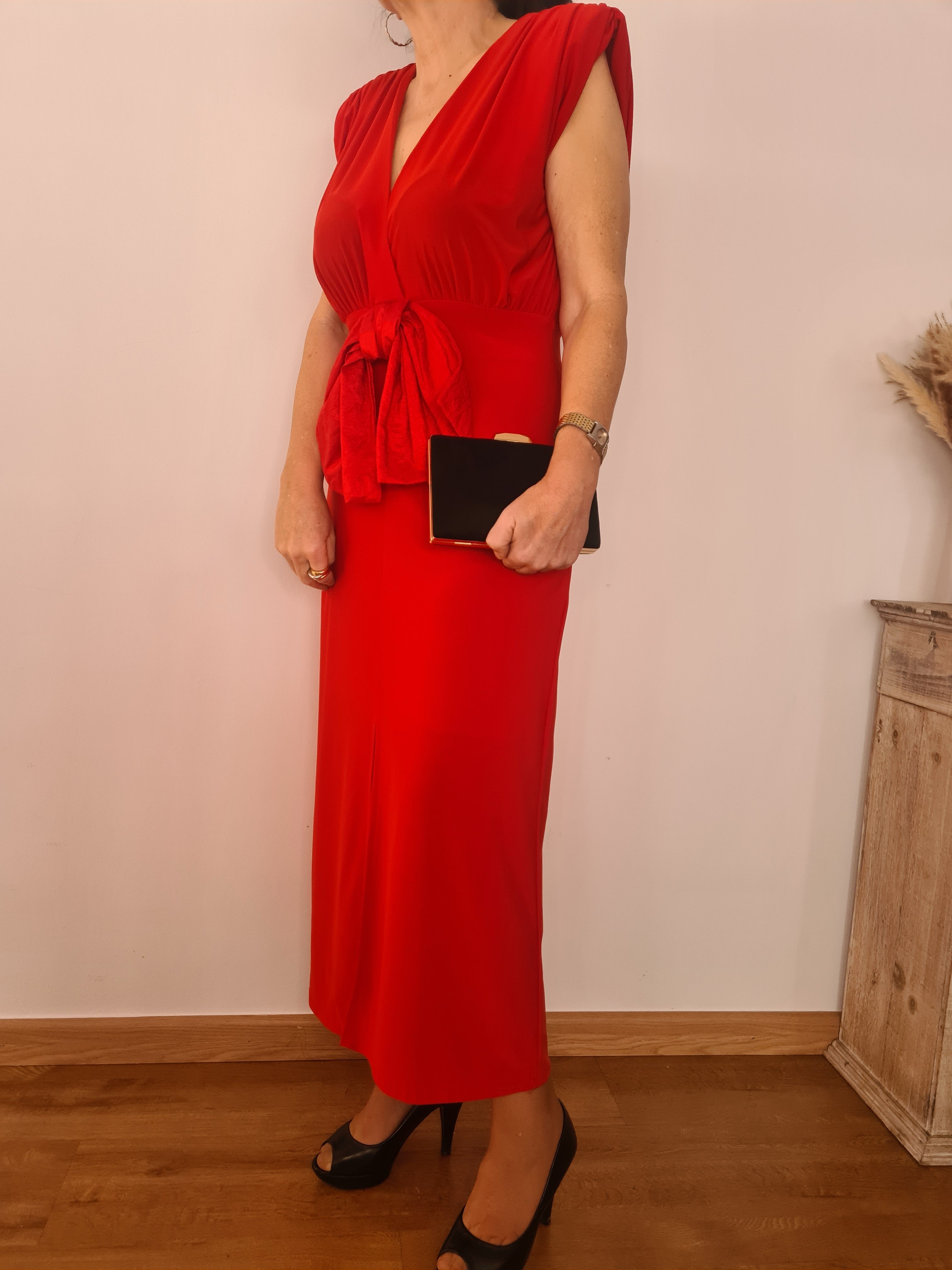 Vestido Rojo Lazo