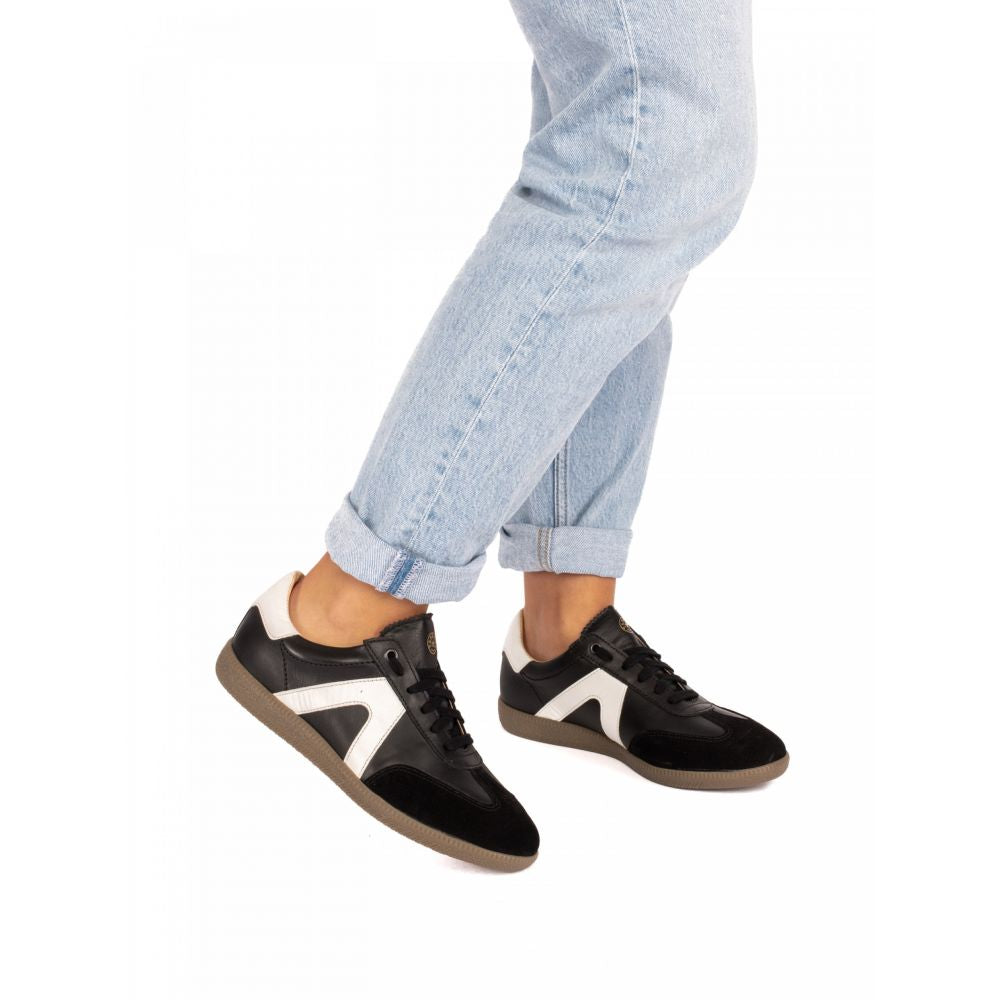 Zapatilla Negra piel