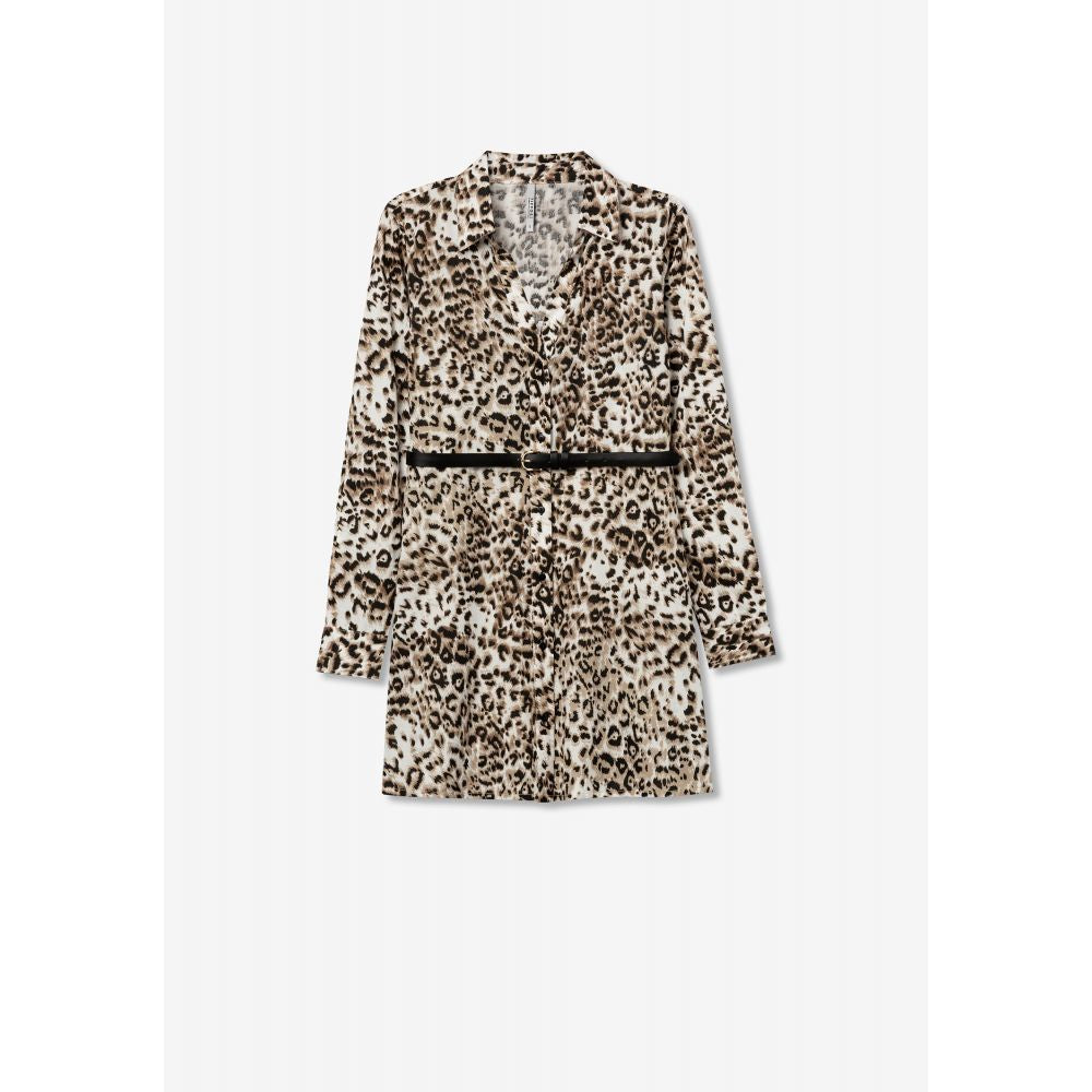 Vestido Beis Leopard