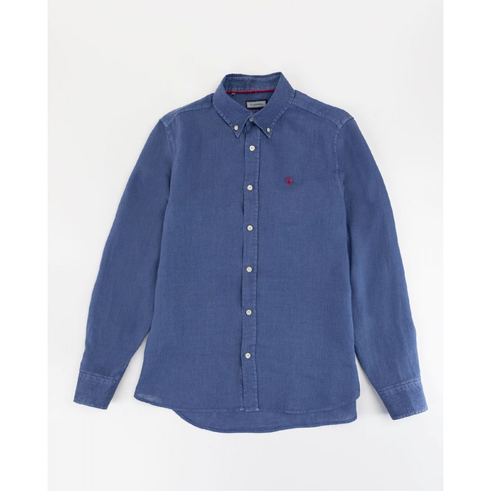 Camisa Lino Dyed Marino