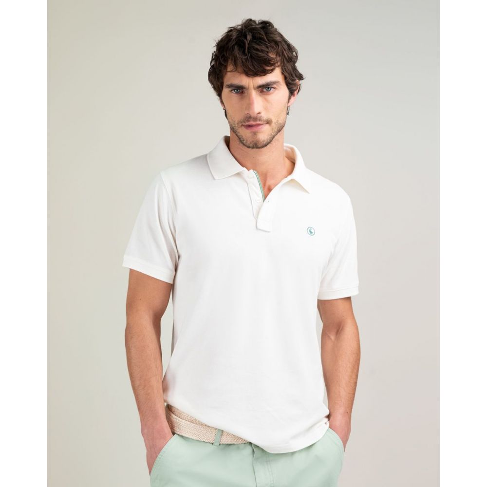 Polo Garment Dyed Blanco