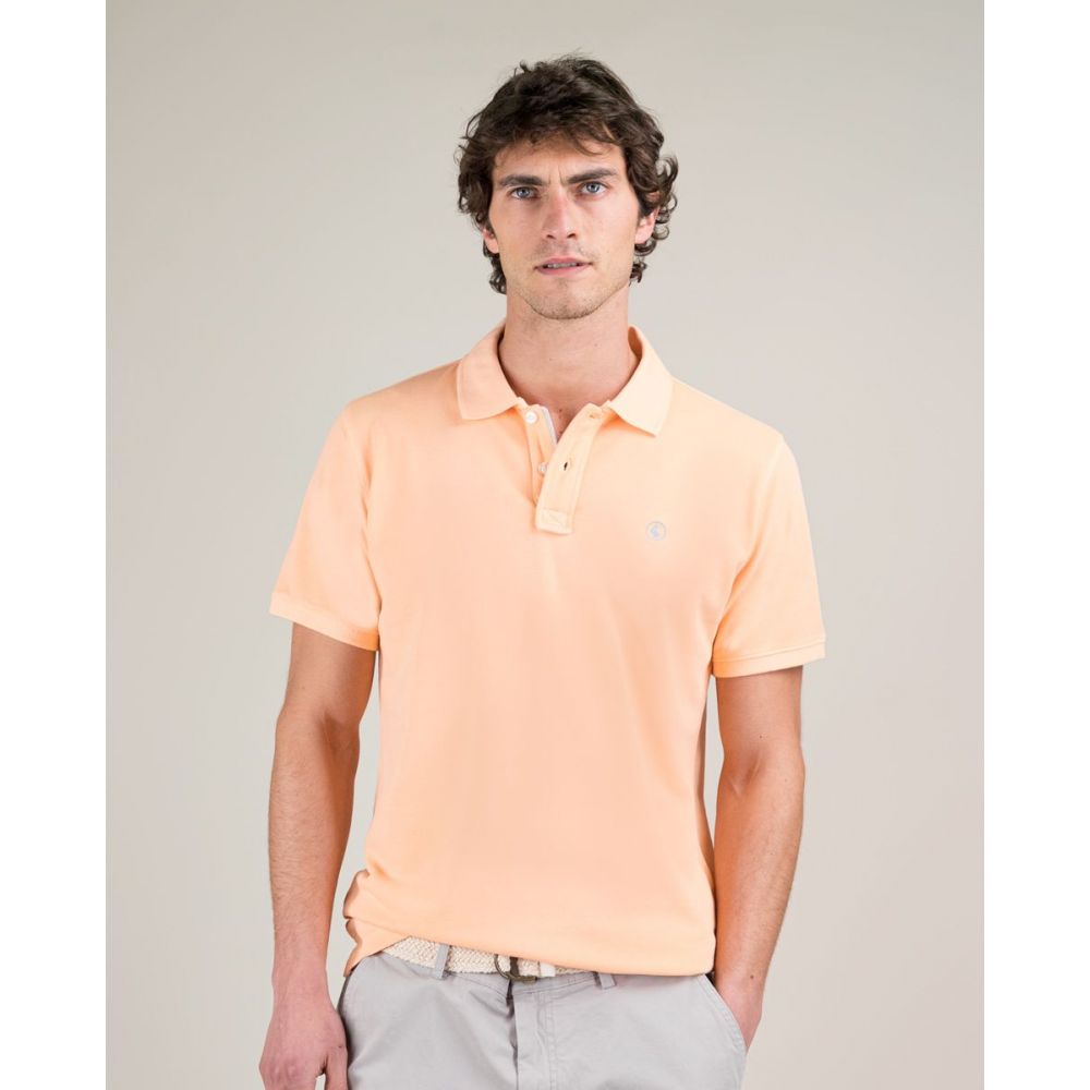 Polo Garment Dyed Naranja