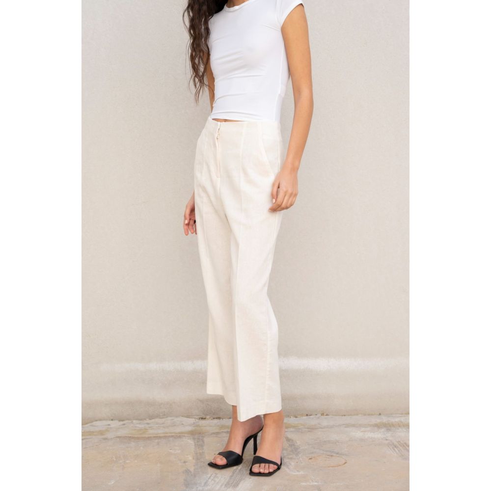 Pantalon Lino Crudo