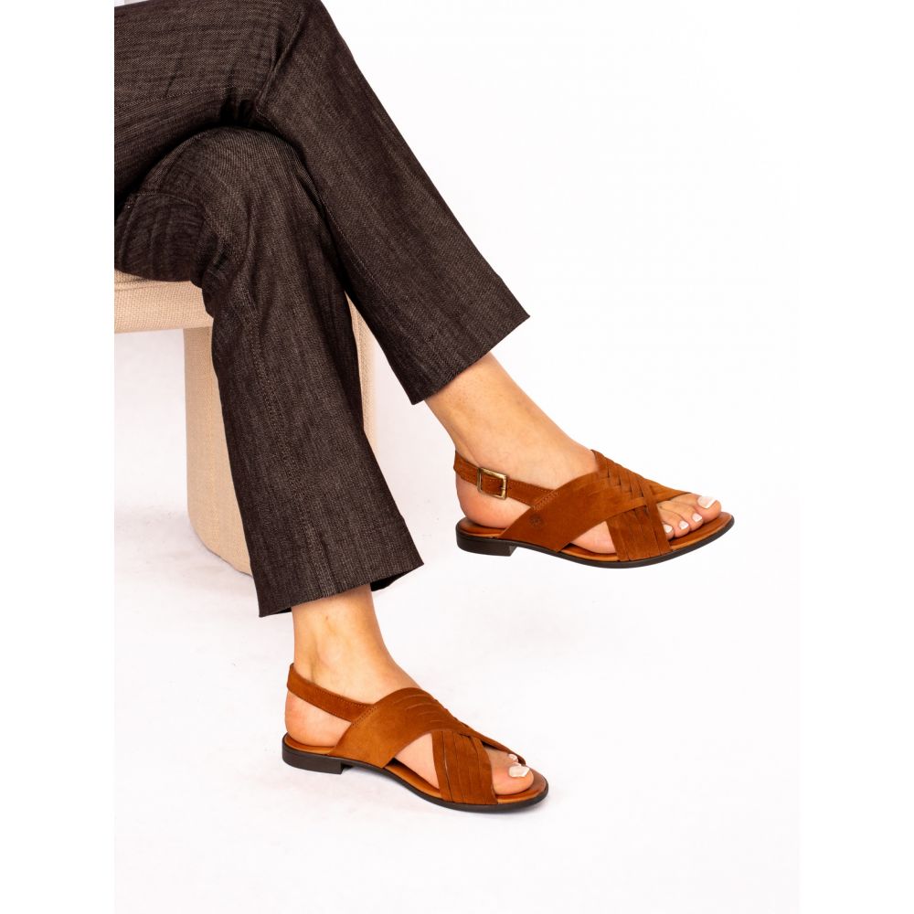 Sandalia Suede Camel