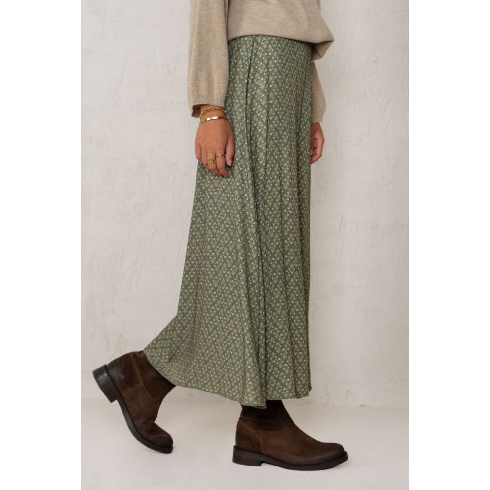 Falda Carla Flores Verde