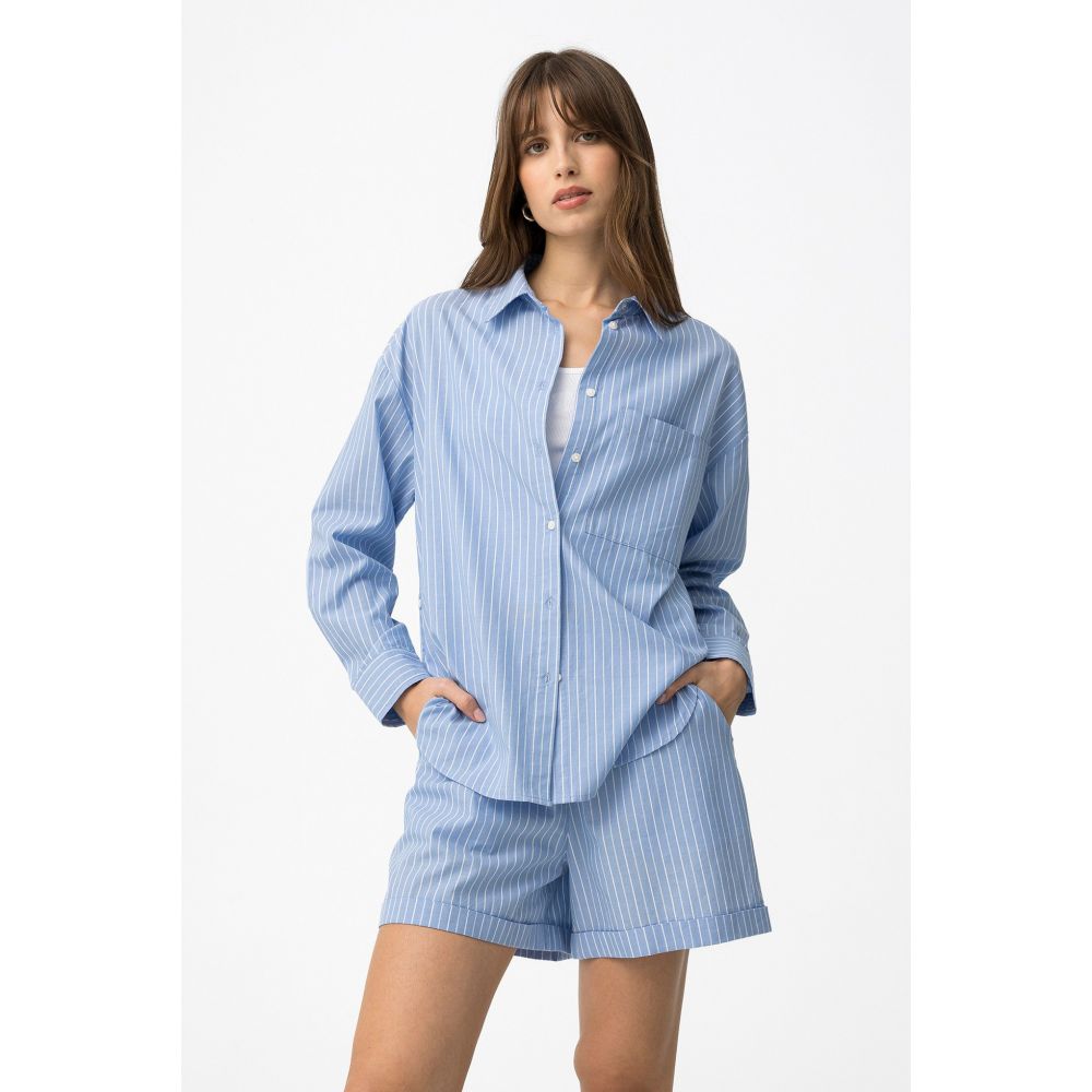 Camisa Azul Lecas