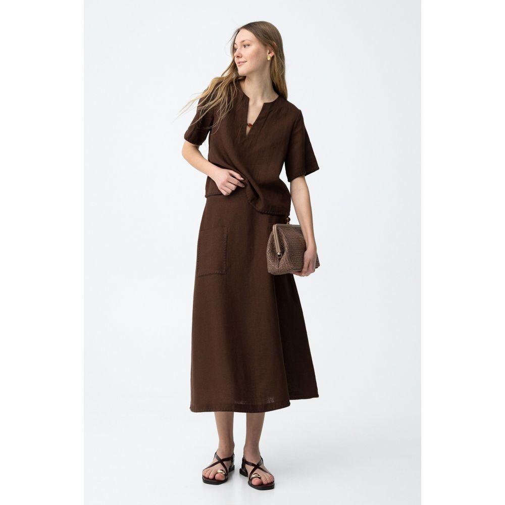 Falda Marron Sahara