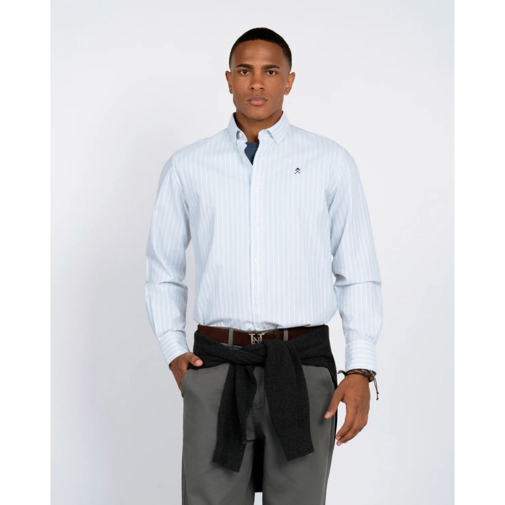 Camisa Rayas Shoreline Azul