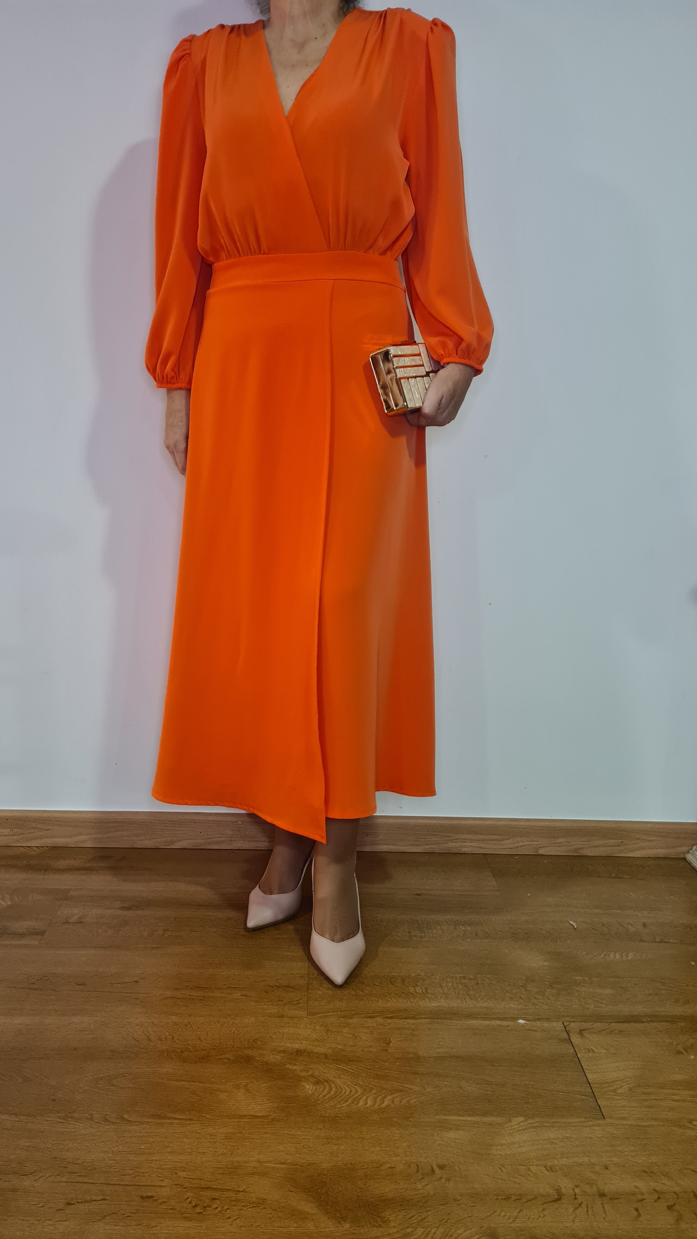 Vestido Cruzado Papaya