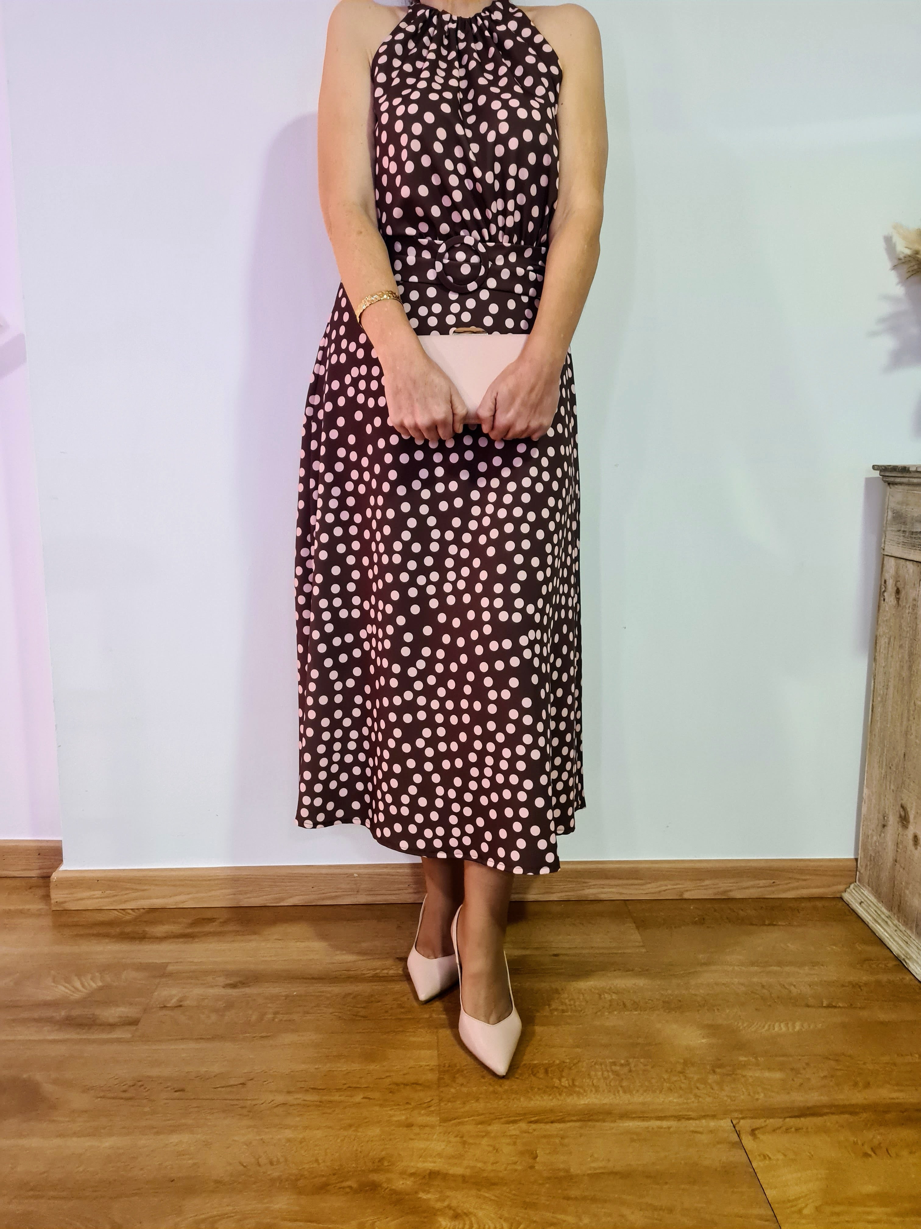 Vestido Topos Marron - Main Image