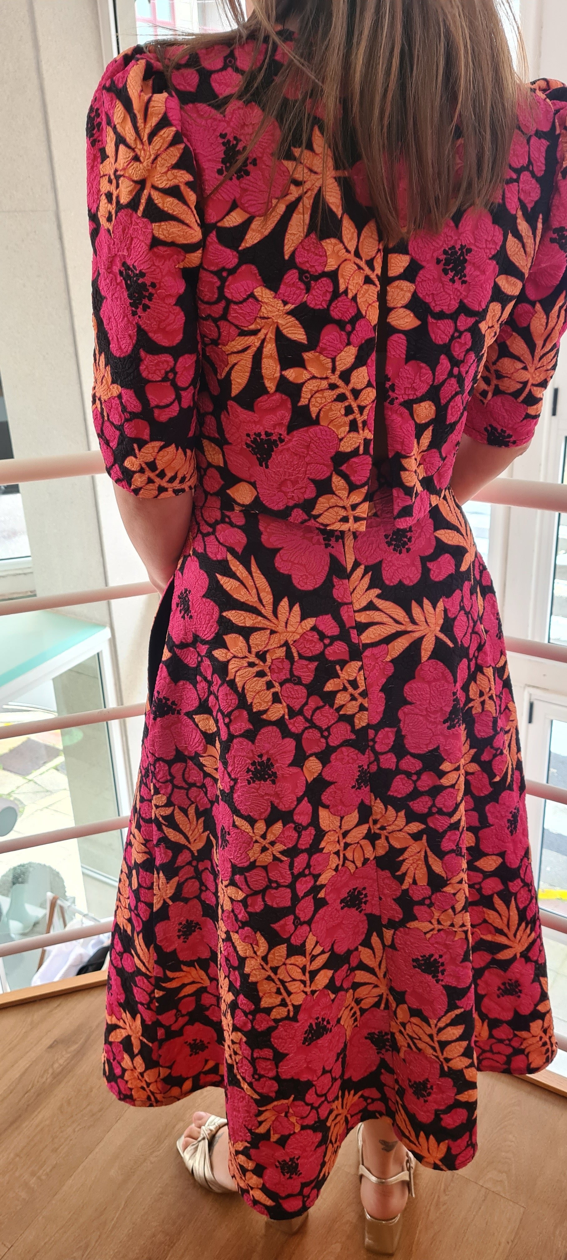 Conjunto Top Falda Estampado Jacquard