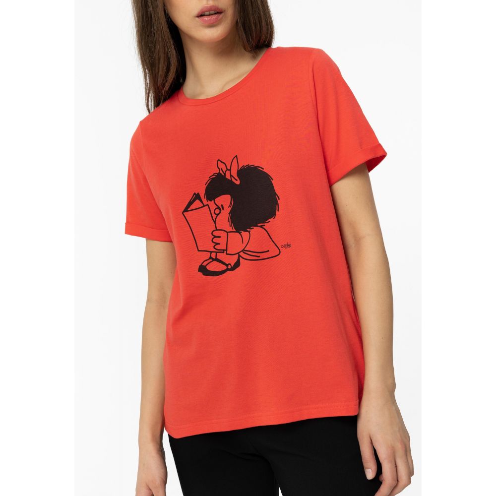 Camiseta naranja Mafalda