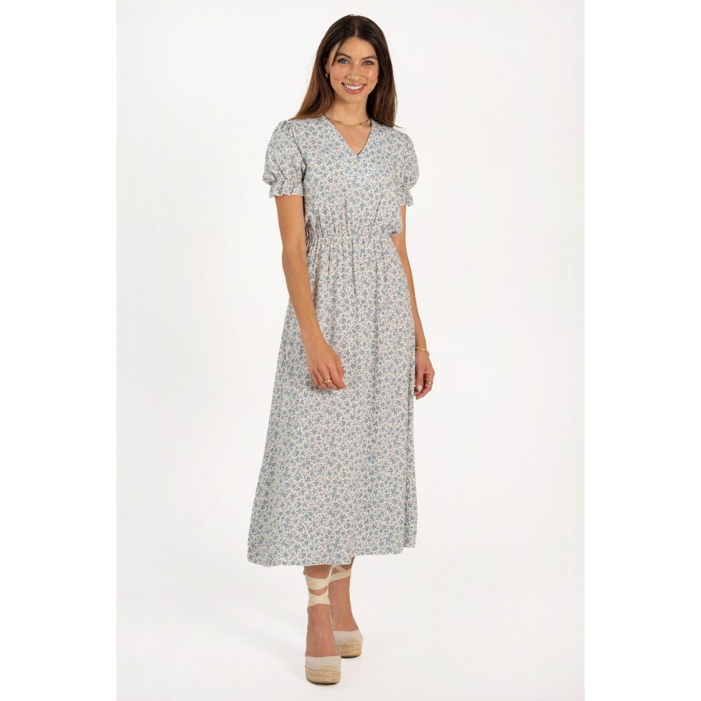 Vestido Bea Flores Azul