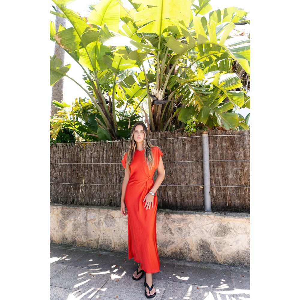 Vestido Nudo Rojo