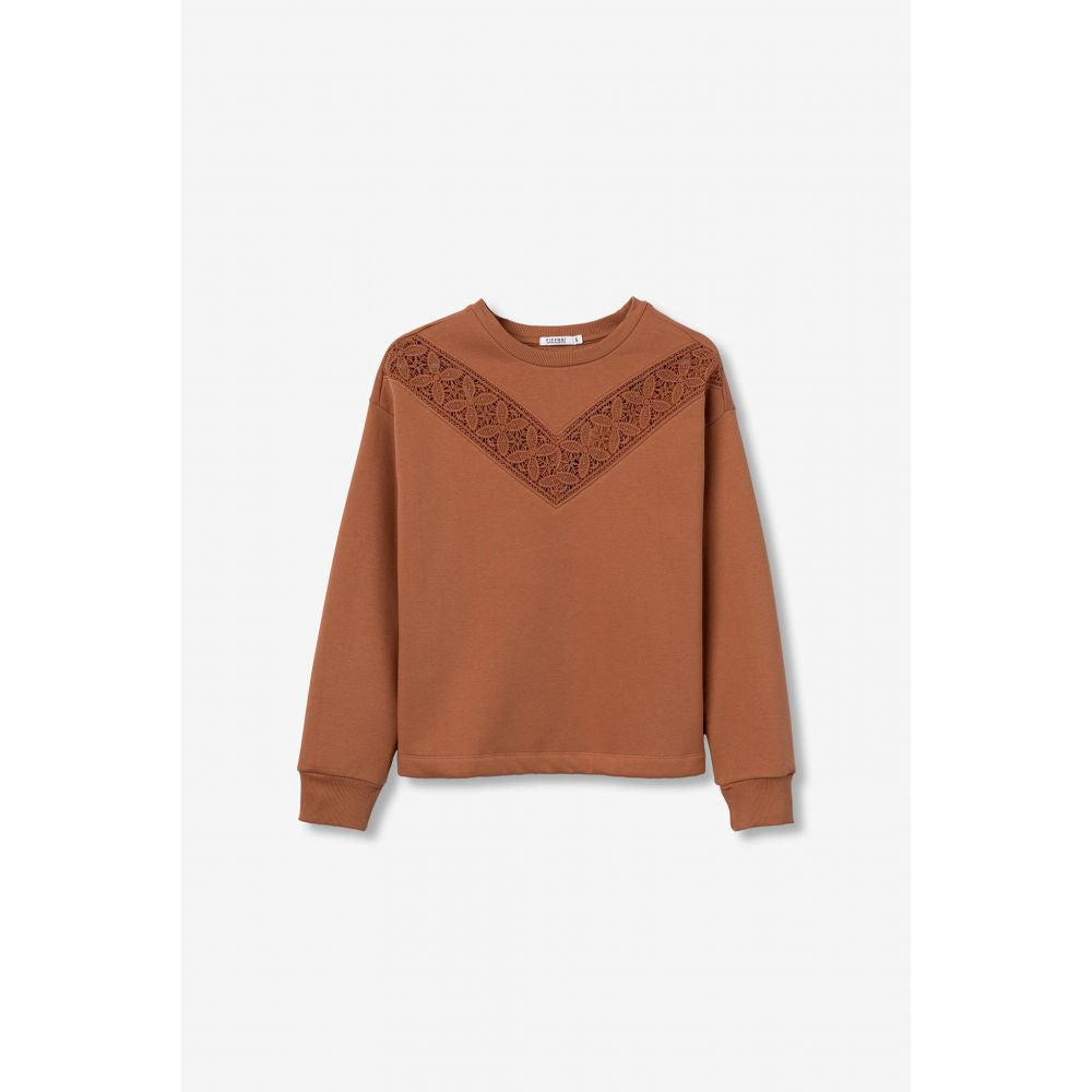 Sudadera Marron Garden